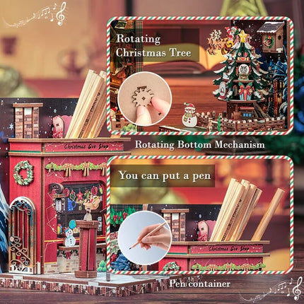 Mini-Weihnachtsbuchstütze